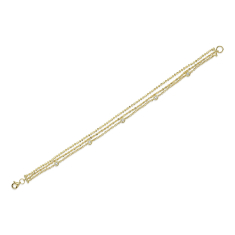 Shy Creation 1/8ctw Diamonds by the Yard 14k Yellow Gold Multi-Row Bracelet 1