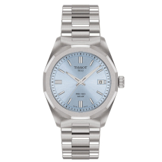 Tissot PRC 100 Solar Quartz Ice Blue Dial Stainless Steel Watch 34mm - T1518221135100 1