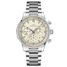 NORQAIN Freedom 60 Chrono Cream Dial Stainless Steel Watch 43mm - N2200.18S01.C01.S01 1