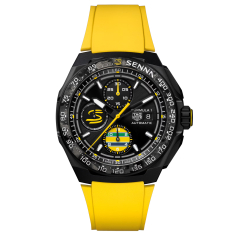 TAG Heuer FORMULA 1 Chronograph X Senna Black Dial Yellow Rubber Strap Watch 44mm - CBZ2081.FT8092 1