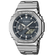 Casio G-Shock G-Steel GM2110D Analog-Digital Grey Dial Stainless Steel Watch 43mm - GM2110D-8A 1
