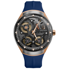 Accutron Electrostatic DNA Grey Dial Blue Rubber Strap Watch 45mm - 2ES8A002A 1