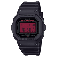 Casio G-Shock Digital 5600 Series Red and Black Resin Strap Watch 48.9mm - DW5600BBR-1 1