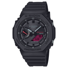 Casio G-Shock GA-2100 Series Analog-Digital Red and Black Resin Watch 48.5mm - GAB2100BBR-1A 1