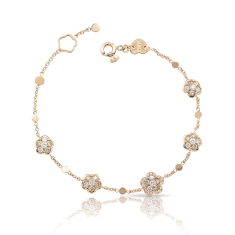 Pasquale Bruni Figlia Dei Fiori Bracelet in 18k Rose Gold with White and Champagne Diamonds 1