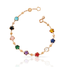 Pasquale Bruni Figlia Dei Fiori Bracelet in 18k Rose Gold with Mixed Gems and Diamonds 1
