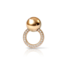 Pasquale Bruni Luce Small Mono Earring in 18k Rose Gold with Diamonds 1