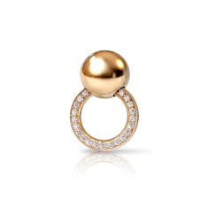 Pasquale Bruni Luce Small Mono Earring in 18k Rose Gold with Diamonds 1
