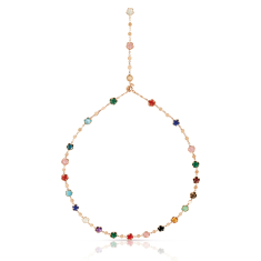 Pasquale Bruni Figlia Dei Fiori Necklace in 18k Rose Gold with Mixed Gems 1