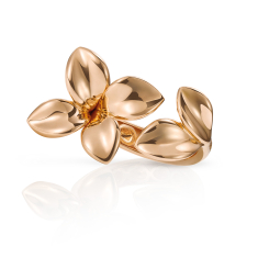 Pasquale Bruni Giardini Segreti Six Leaves Small Flower Ring in 18k Rose Gold with Diamonds - Size 7 1