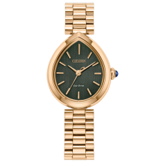 Citizen L Rainell Green Dial Rose Gold-Tone Watch 26mmx31mm - EM1203-57X 1