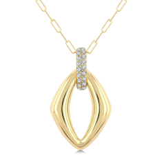 1/4ctw Diamond 14k Yellow Gold Pendant Necklace 1