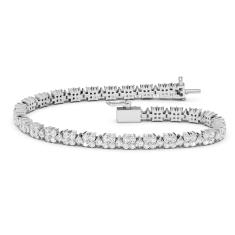 Downton Abbey 4ctw Lab Grown Diamond 14k White Gold Tennis Bracelet - Lady Edith 1