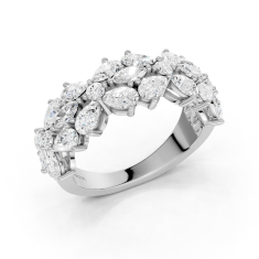 Downton Abbey 2ctw Mixed Shape Lab Grown Diamond 14k White Gold Ring - Lady Edith 1