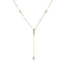 Downton Abbey 5/8ctw Mixed Shape Lab Grown Diamond 14k Yellow Gold Necklace - Lady Edith 1