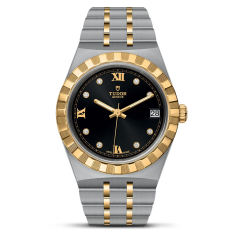 TUDOR Royal Diamond-Set Black Dial Stainless Steel and Yellow Gold Watch 34mm - M28403-0005 1