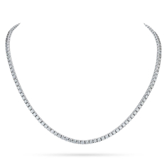 6 3/8ctw Diamond 18k White Gold Tennis Necklace 1