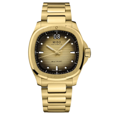MIDO Multifort TV Big Date Champagne Dial Gold-Tone Stainless Steel Watch 39.2x40mm - M0495263302100 1