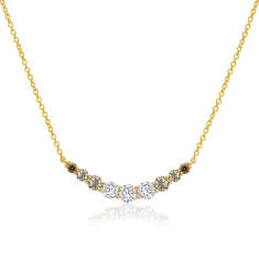 Desert Diamonds 3/4ctw 10k Yellow Gold Graduated Necklace 1