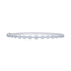 Kwiat Starry Night 1 3/8ctw Diamond 18k White Gold Bangle Bracelet 1