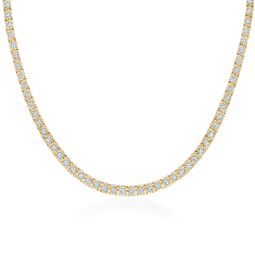 Kwiat Sunburst 3 3/4ctw Diamond 18k Yellow Gold Line Necklace 1