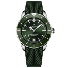 Breitling Superocean Heritage B31 Automatic 42 Green Dial Green Rubber Strap Watch 42mm - AB3111361L1S1 1