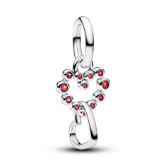 Pandora Connected Hearts & Red Stones Dangle Charm 1