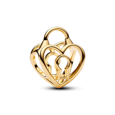 Pandora Openwork Heart Padlock Gold-Plated Charm 1