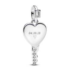 Pandora Engravable Heart Key Pendant 1