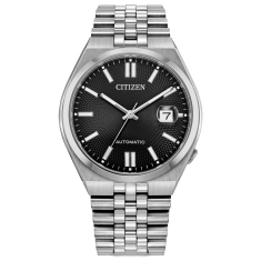 Citizen TSUYOSA 60 Automatic Black Dial Stainless Steel Watch 40mm - NK0020-55E 1
