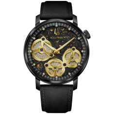 Accutron Electrostatic Spaceview Evolution Black Suede Strap Watch 43.5mm - 28A211 1