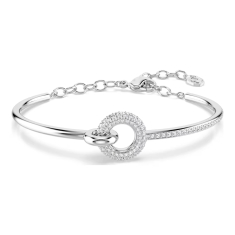 Swarovski Dextera Crystal Bangle Bracelet, Rhodium-Plated 1