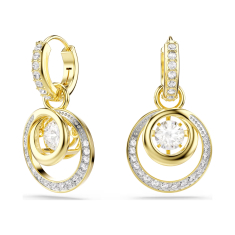Swarovski Hyperbola Zirconia and Crystal Drop Earrings, Gold-Tone Plated 1