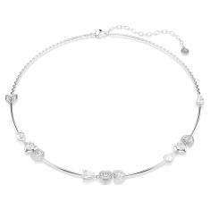 Swarovski Idyllia Zirconia Heart with Arrow Necklace, Rhodium-Plated 1