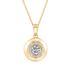 1/3ctw Diamond 10k Yellow Gold Limited Edition Pendant Necklace - 80th Anniversary Bubble Collection 1