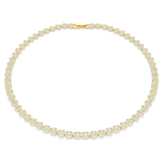 Swarovski Una Angelic Crystal Small Tennis Necklace, Gold-Tone Plated  1