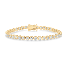 4ctw Round Lab Grown Diamond 14k Yellow Gold Tennis Bracelet 1