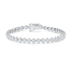 5ctw Round Lab Grown Diamond 14k White Gold Tennis Bracelet 1
