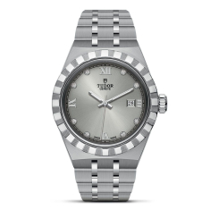 TUDOR Royal Diamond-Set Silver Dial Stainless Steel Watch 28mm - M28300-0002 1