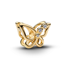 Pandora Butterfly Openwork Gold-Plated Charm 1