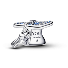 Pandora Sparkling Blue 2026 Graduation Cap Charm 1