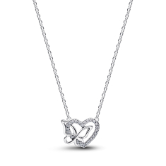 Pandora Entwined Heart & Butterfly Pendant Necklace  1