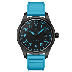 IWC Pilot's Watch Automatic 41 George Russell Light Blue Rubber Strap Watch 41mm - IW328107 1