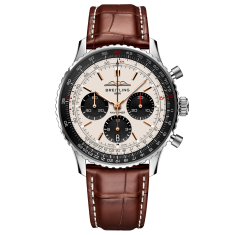 Breitling Navitimer B01 Chronograph 43 North America Limited Edition Leather Strap Watch - AB01381E1G1P1 1