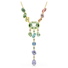 Swarovski Gemma Multicolored Crystal Y Necklace, Gold-Tone Plated 1