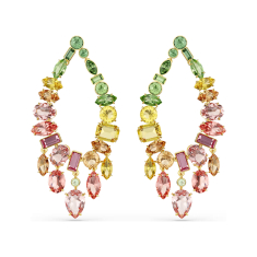 Swarovski Gemma Multicolored Crystal Chandelier Earrings, Gold-Tone Plated 1