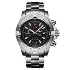 Previously Owned Breitling Super Avenger Chronograph Black Dial Stainless Steel Watch 48mm - A13375101B1A1 1