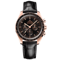 Previously Owned OMEGA Speedmaster Moonwatch Professional Chronograph Black Leather Strap Watch 42mm - O31063425001001 1