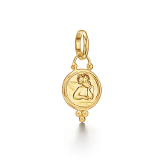 Temple St. Clair 18k Yellow Gold Small Angel Pendant 1