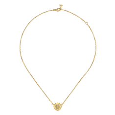 Temple St. Clair 18k Yellow Gold Diamond Orbit Sun Necklace 1